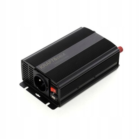 Przetwornica samochodowa Kraft&Dele 12V na gniazdo USB kable do akumulatora