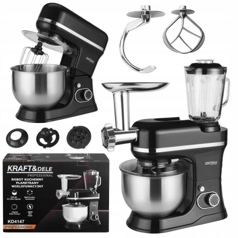 Robot Kuchenny Planetarny 5L Blender Mielnie Mięsa 6 Prędkości 3000W