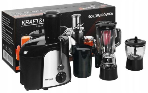 Sokowirówka Młynek Mikser 4w1 1500W z Akcesoriami Kraft&Dele