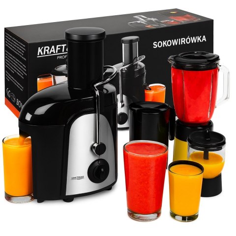 Sokowirówka Młynek Mikser 4w1 1500W z Akcesoriami Kraft&Dele