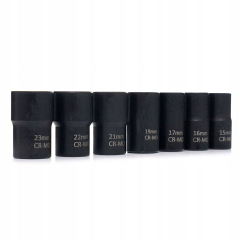 ZESTAW NASADKI DO OBRABIANYCH ŚRUB 1/2" 6-23mm WYBIJAK 15 SZT KRAFT&DELE