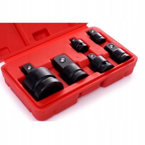 Zestaw Adaptery Redukcyjne Udarowe 6 Elementów Sztuk 1/4" 3/8" 1/2" 3/4"