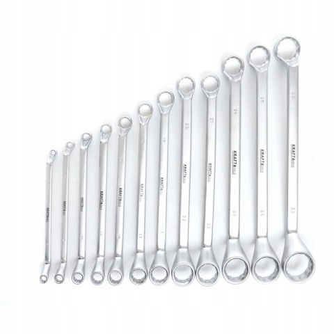 Zestaw Klucze 2 Stronne Oczkowe Kraft&Dele 12 Elementów