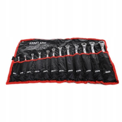 Zestaw Klucze 2 Stronne Oczkowe Kraft&Dele 12 Elementów