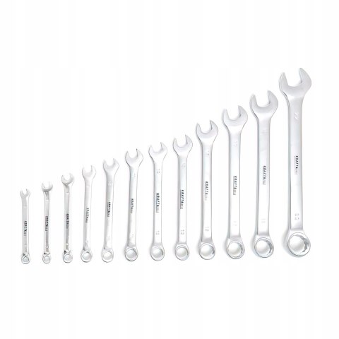 Zestaw Klucze 2 Stronne Płaskie Oczkowe Kraft&Dele 12 Elementów 6-22 mm