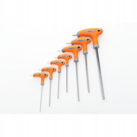 Zestaw Kluczy imbusowych Uchwyt T Głowica Kulowa Sześciokątne Kraft&Dele