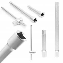 Zestaw Przedłużek Pokrętło 1/2'' Klucze Kwadrat Przedłużki CRV Kraft&Dele