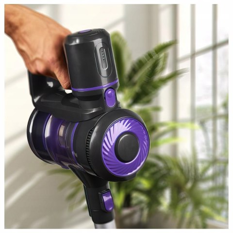 Bezprzewodowy Odkurzacz Pionowy LED 0,8L Fioletowy 2200mAh Kraft&Dele