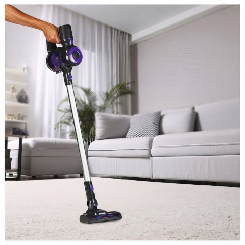 Bezprzewodowy Odkurzacz Pionowy LED 0,8L Fioletowy 2200mAh Kraft&Dele