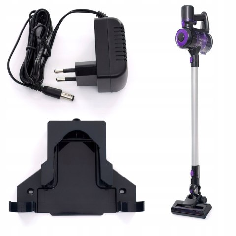 Bezprzewodowy Odkurzacz Pionowy LED 0,8L Fioletowy 2200mAh Kraft&Dele