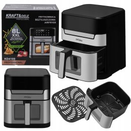 Frytkownica Beztłuszczowa LED AIRFRYER 8L 2200W XXL 10 Trybów Gotowania