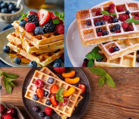 GOFROWNICA NA 2 DUŻE GOFRY REGULACJA TEMPERATURY MOCNA NIEWYCIEKAJĄCA 2200W