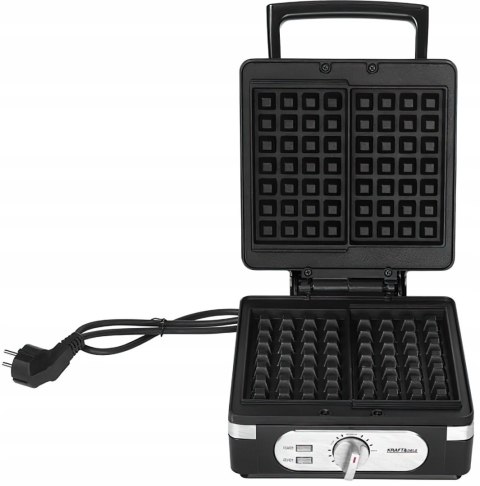 Gofrownica Elektryczna 2000W Duża Czarna XXL Gofry Belgijskie Kraft&Dele