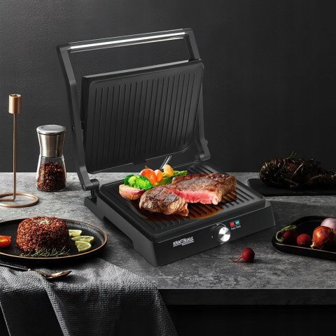 Grill Elektryczny 2w1 Teflon 2400W Regulacja Temperatury Tost Kraft&Dele