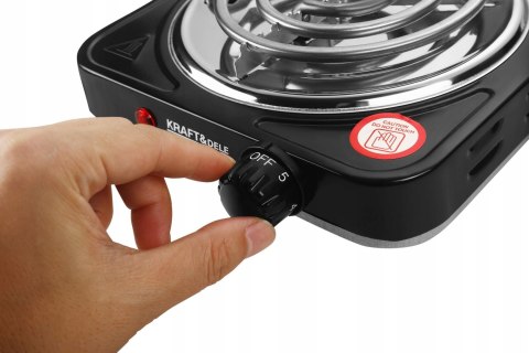 Kuchenka Elektryczna 1500W Spiralna Regulacja Temperatury Kraft&Dele