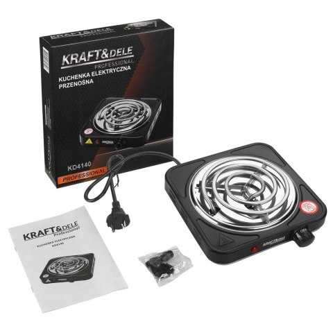 Kuchenka Elektryczna 1500W Spiralna Regulacja Temperatury Kraft&Dele