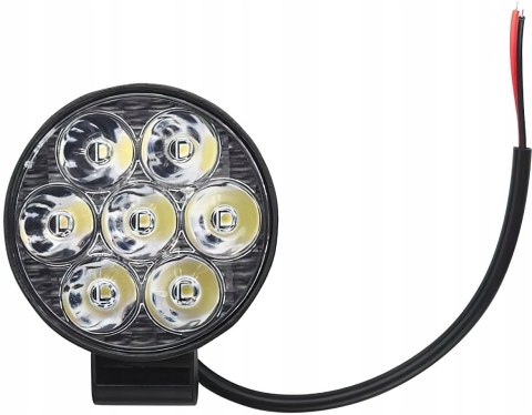 Lampa Robocza Reflektor Cofania Okrągła 2,5" 25W 7 LED 2000 lm 9-30V
