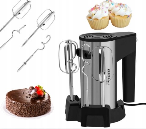 Mikser Ręczny Kuchenny 5 Prędkości 1000W Kraft&Dele