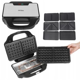 Opiekacz Elektryczny 3 Wymienne Wkłady 1500W Kraft&Dele