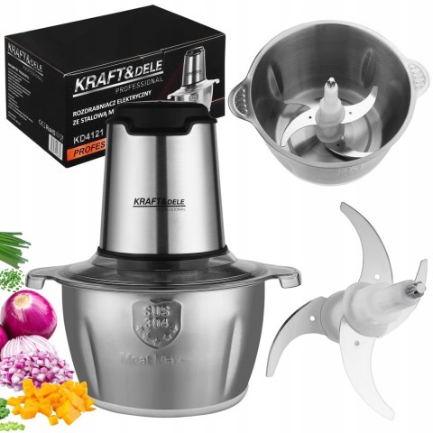 ROZDRABNIACZ DO WARZYW ELEKTRYCZNY MIĘSA OWOCÓW 2L 350W KRAFT&DELE KD4121
