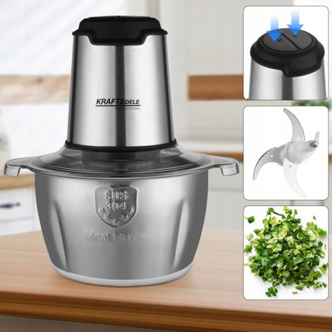 ROZDRABNIACZ DO WARZYW ELEKTRYCZNY MIĘSA OWOCÓW 2L 350W KRAFT&DELE KD4121