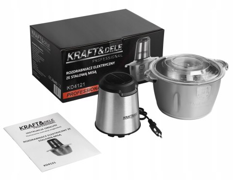 ROZDRABNIACZ DO WARZYW ELEKTRYCZNY MIĘSA OWOCÓW 2L 350W KRAFT&DELE KD4121