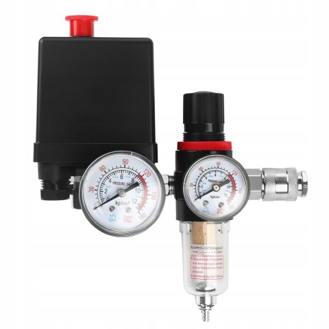 Wyłącznik Ciśnieniowy Presostat Kompresora Odwadniacz 230V 12Bar Kraft&Dele