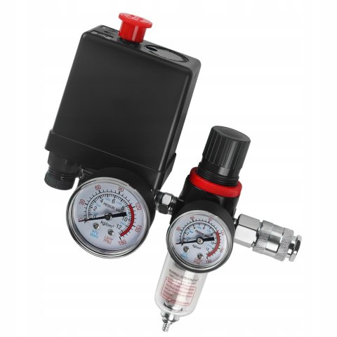 Wyłącznik Ciśnieniowy Presostat Kompresora Odwadniacz 230V 12Bar Kraft&Dele