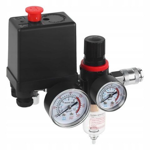 Wyłącznik Ciśnieniowy Presostat Kompresora Odwadniacz 230V 12Bar Kraft&Dele