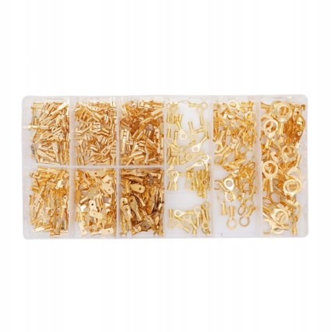 ZESTAW KONEKTORÓW SAMOCHODOWYCH MĘSKIE ŻEŃSKIE OCZKOWE 450 SZT KRAFT&DELE