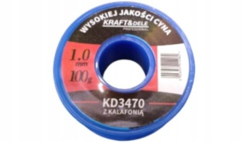 Cyna do Lutowania Drut Lutowniczy z Kalafonią 1 mm 100g Ktaft&Dele