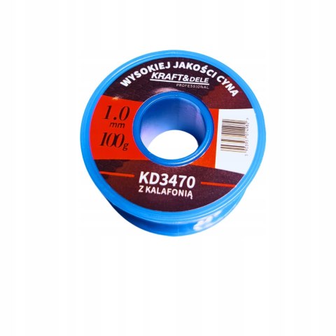 Cyna do Lutowania Drut Lutowniczy z Kalafonią 1 mm 100g Ktaft&Dele