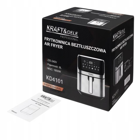 FRYTKOWNICA BEZTŁUSZCZOWA AIRFRYER 8L NIEPRZYWIERAJĄCA KRAFT 12 PROGRAMÓW