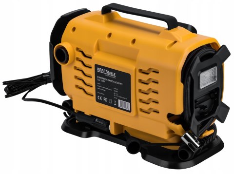 Kompresor Samochodowy Sieciowy LCD 12V 230V 140W 150 PSI 35l/min Kraft&Dele