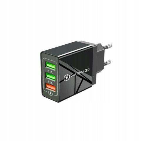 ŁADOWARKA SIECIOWA QUICK CHARGE 3.0 SZYBKA 3XUSB KD1236