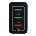 ŁADOWARKA SIECIOWA QUICK CHARGE 3.0 SZYBKA 3XUSB KD1236