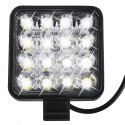 Lampa Robocza Reflektor Cofania Szperacz Kwadrat 30W 16 LED 2500 lm 12-40V