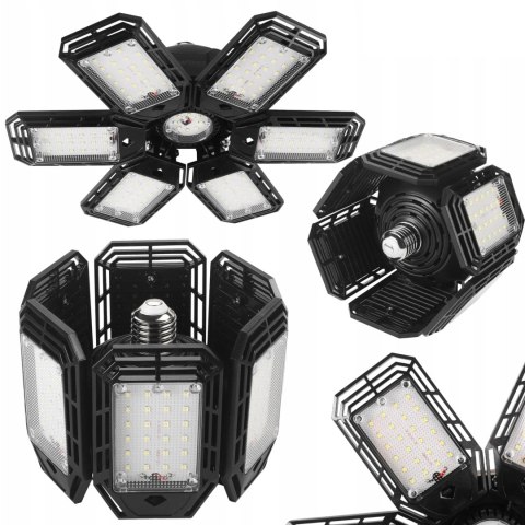 Lampa Warsztatowa Sufitowa 6 Paneli Składanych 90° LED 180W 6500K 18500 lm