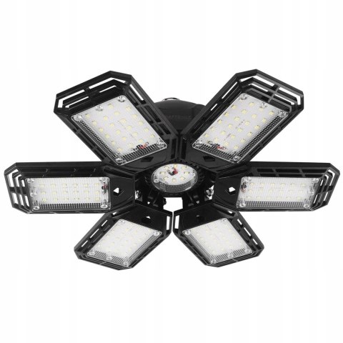 Lampa Warsztatowa Sufitowa 6 Paneli Składanych 90° LED 180W 6500K 18500 lm