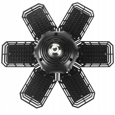 Lampa Warsztatowa Sufitowa 6 Paneli Składanych 90° LED 180W 6500K 18500 lm