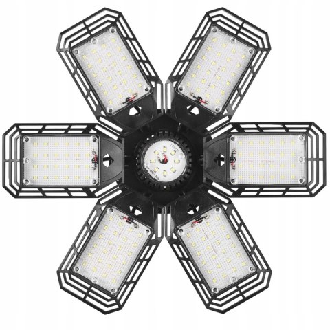 Lampa Warsztatowa Sufitowa 6 Paneli Składanych 90° LED 180W 6500K 18500 lm