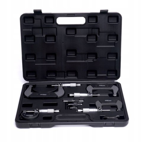 MIKROMETRY 0-100 MM ZESTAW 4 SZTUKI MIKROMIERZ WALIZKA KD10443