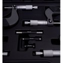 MIKROMETRY 0-100 MM ZESTAW 4 SZTUKI MIKROMIERZ WALIZKA KD10443