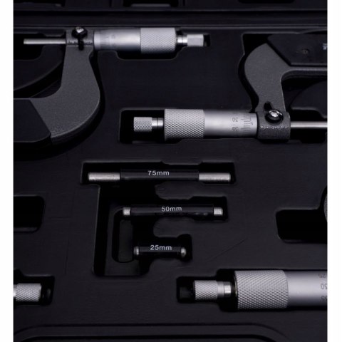 MIKROMETRY 0-100 MM ZESTAW 4 SZTUKI MIKROMIERZ WALIZKA KD10443
