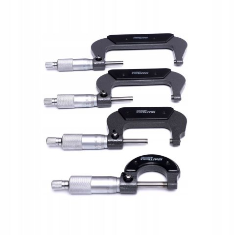 MIKROMETRY 0-100 MM ZESTAW 4 SZTUKI MIKROMIERZ WALIZKA KD10443