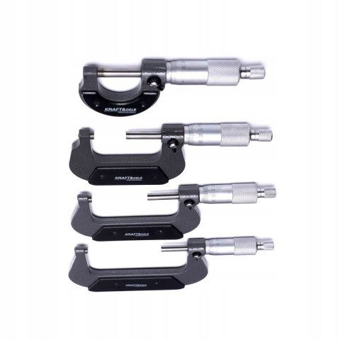 MIKROMETRY 0-100 MM ZESTAW 4 SZTUKI MIKROMIERZ WALIZKA KD10443
