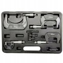 MIKROMETRY 0-100 MM ZESTAW 4 SZTUKI MIKROMIERZ WALIZKA KD10443