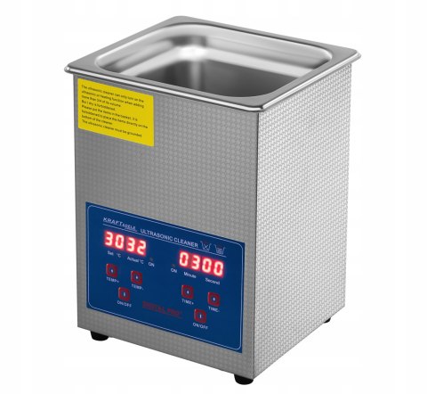 Myjka Ultradźwiękowa 100W 2L Ze Stali Nierdzewnej Z Cyfrowym Wyświetlaczem