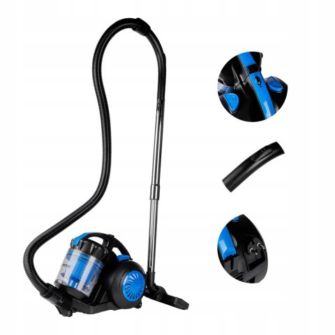 Odkurzacz BEZWORKOWY CYKLONOWY LEKKI MOCNY TURBO MOC 4000W HEPA Kraft&Dele