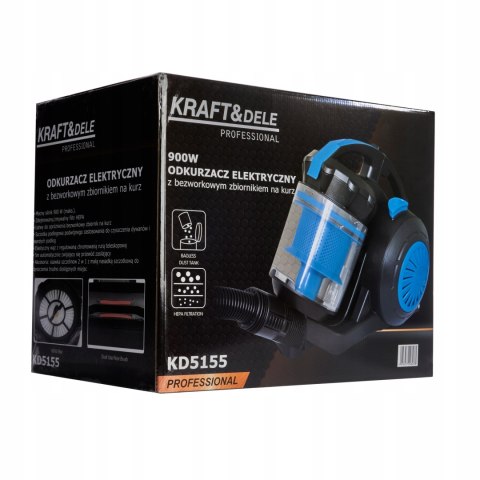 Odkurzacz BEZWORKOWY CYKLONOWY LEKKI MOCNY TURBO MOC 4000W HEPA Kraft&Dele